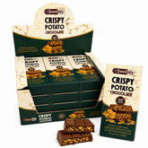 Crispy Potato Chip Luxury Milk Chocolate Bars, Hazelnut Cream, Pack of 12