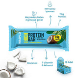 Snacksify Protein Bars – Coconut, 15g Protein, 2g Sugar, Gluten Free (12 Count, 50g)