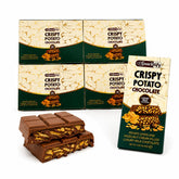 Crispy Potato Chip Luxury Milk Chocolate Bars, Hazelnut Cream – Wholesale Pack of 48