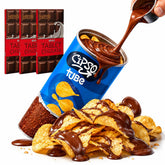 DIY Chocolate Covered Potato Chips Kit – Chips Tube 80g + 3 Milk Chocolate Bars 240g (11.29 oz)
