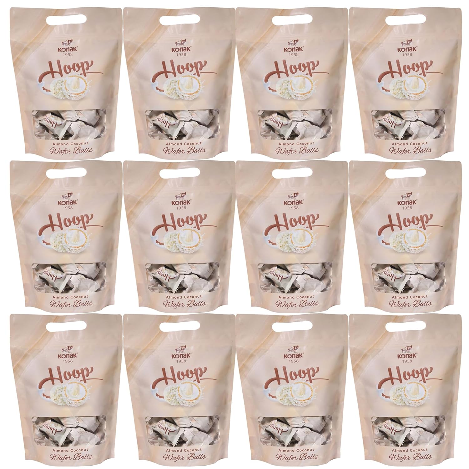 Mini Dubai Chocolate balls With Whole Almond Filled Coconut flavor 8.8 Oz