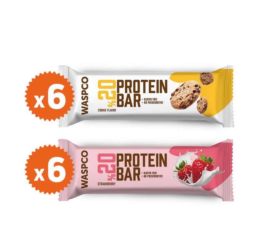 Snacksify Protein Bars Variety Pack – Strawberry & Cookie, 8g Protein, 0.7g Sugar, Gluten Free (10 Count, 40g)