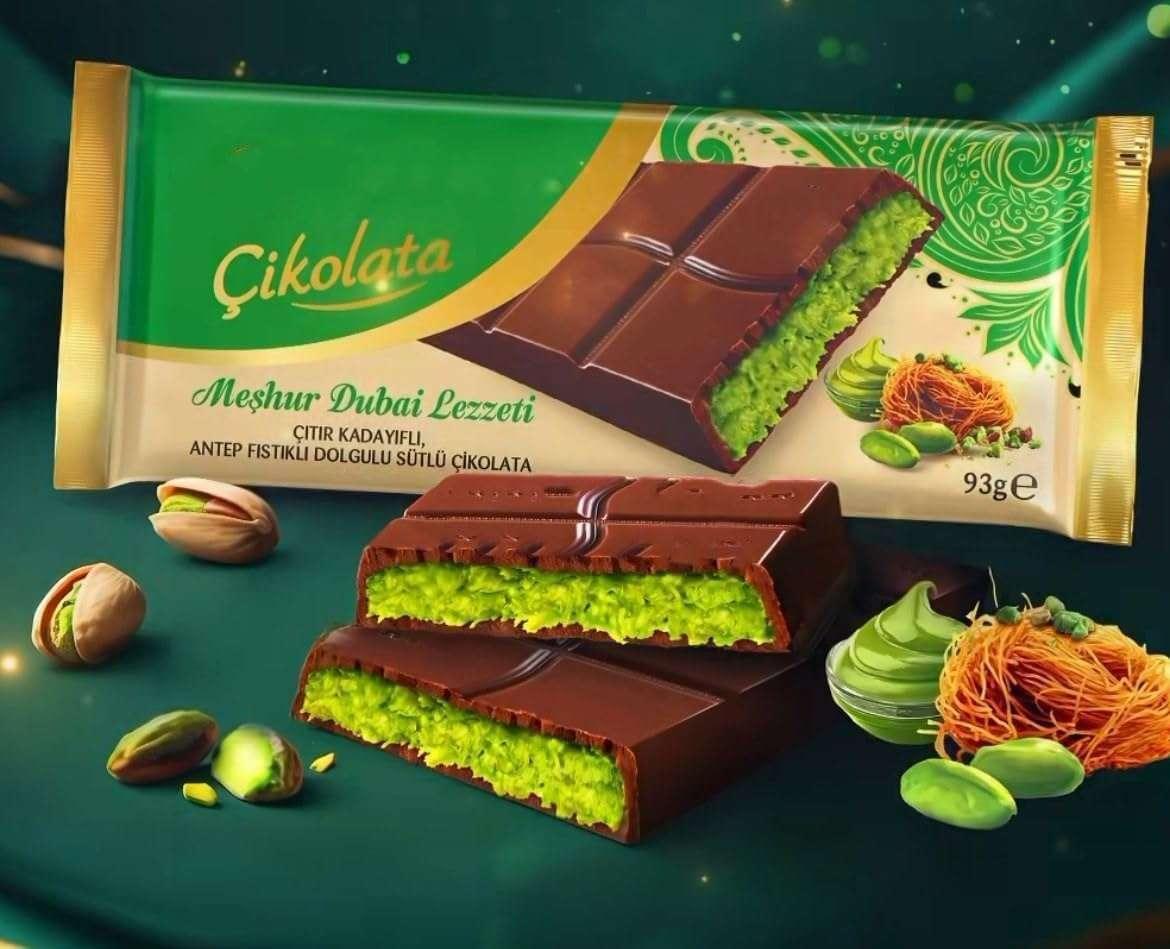 Dubai Chocolate - Milk Chocolate With Pistachio - 93 gram