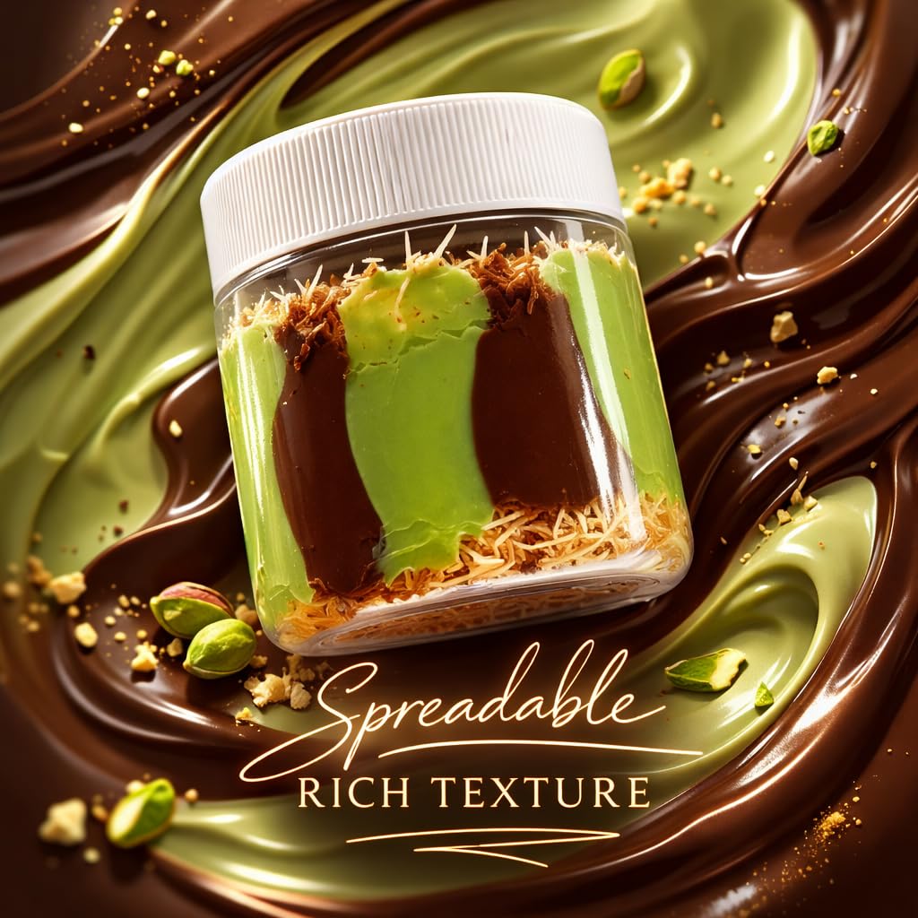 Dubai Pistachio Crunch Chocolate Spread – 12 Jars (5.29 oz) + 24 Mini Dubai Chocolates Gift Set