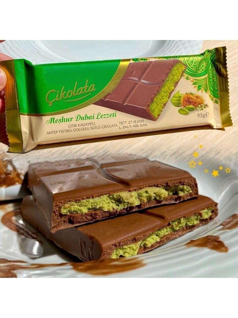 Dubai Chocolate - Milk Chocolate With Pistachio - 93 gram