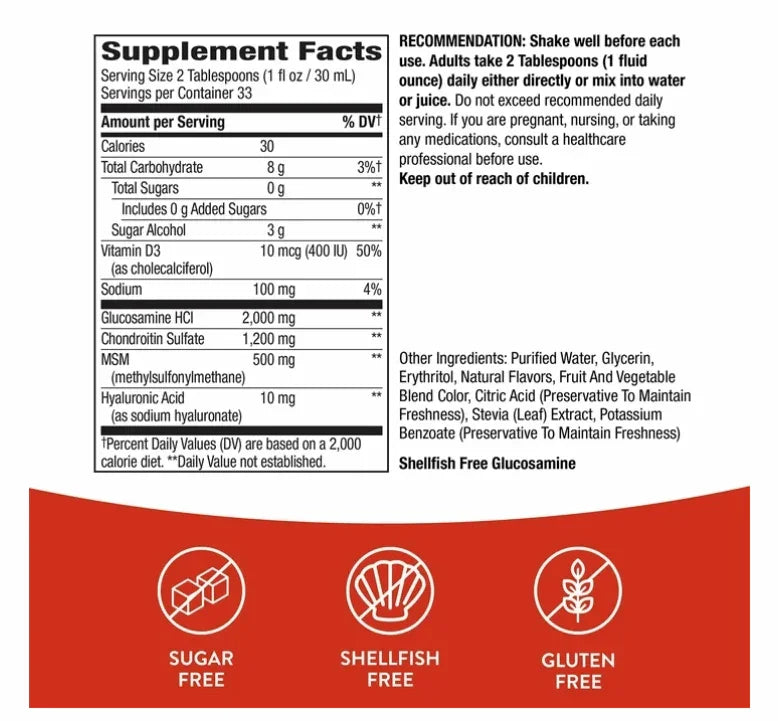 Nature's Way Joint Movement Glucosamine Liquid, 33.8 fl. oz.