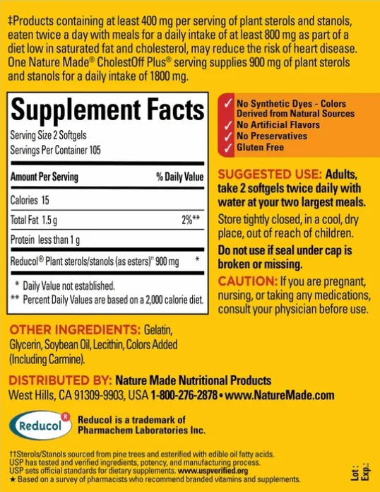 Nature Made CholestOff Plus Softgels, 210 ct.