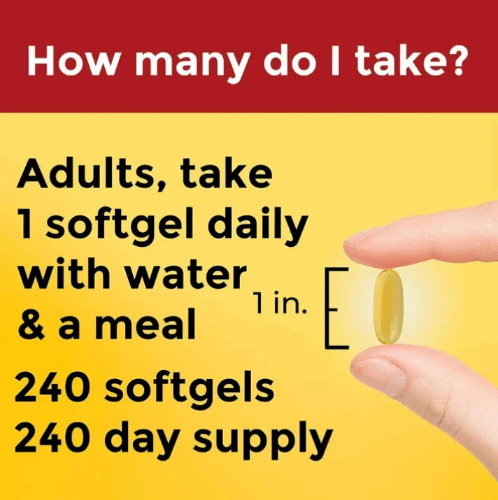 Nature Made Burp-Less Fish Oil 1200 mg Softgels, 240 ct.