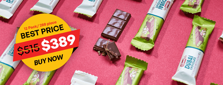 Snacksify Dubai bars promotional banner.