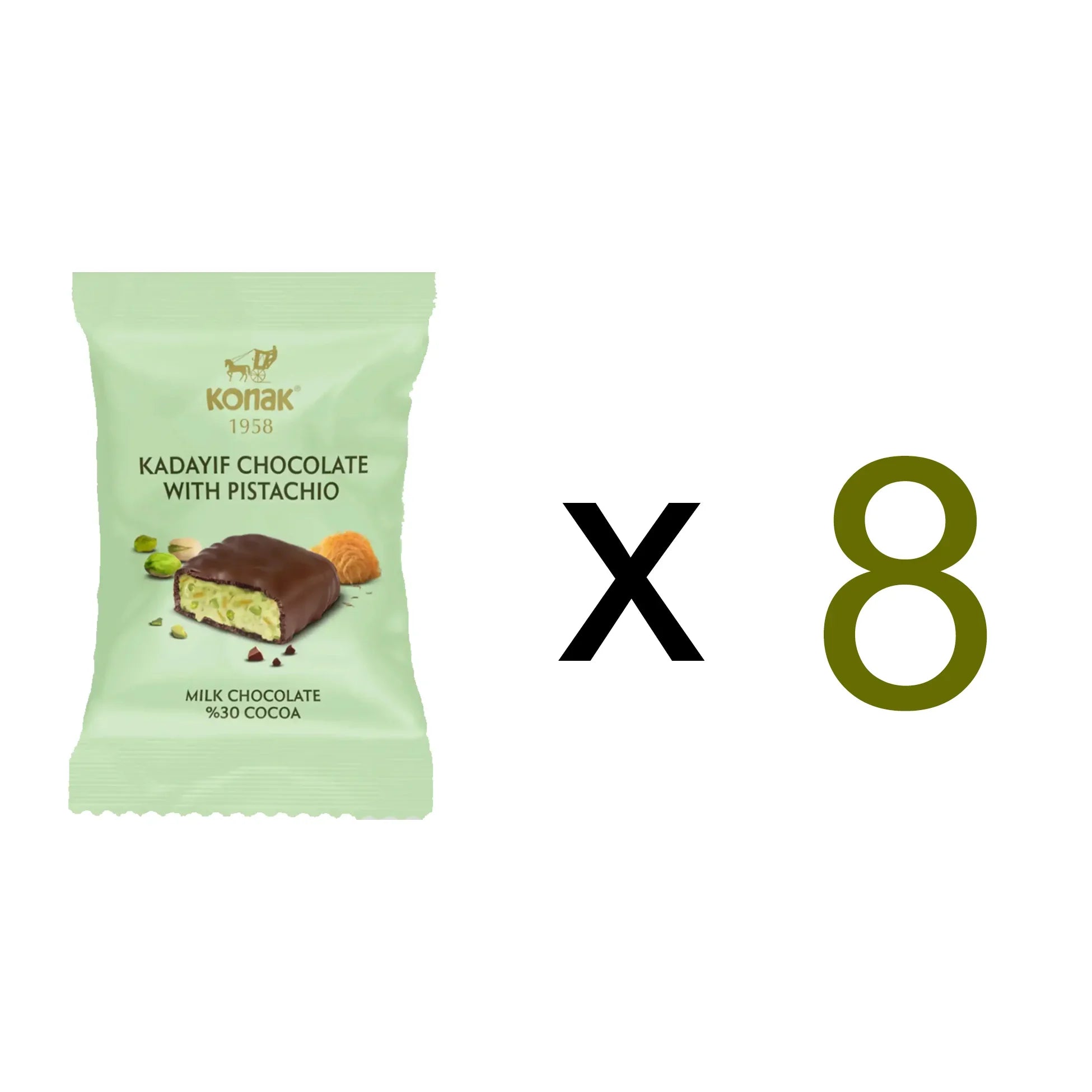 20 count | Mini Dubai chocolate & candy - 6 mini Dubai bar 27 g and 8 Dubai candy 13 g - 6 Dubai pistachio ball - amazing Gift Box